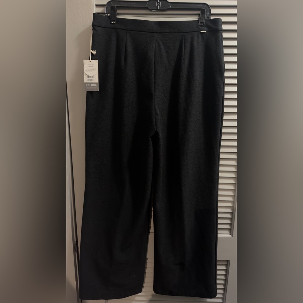 Vuori Elevation Trouser XL Black Heather NWT High Rise Wide Leg Workleisure Pant - Picture 5 of 5